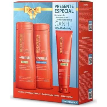 Imagem de Kit Shampoo Condicionador Máscara +Proteção Bio Extratus 250ml