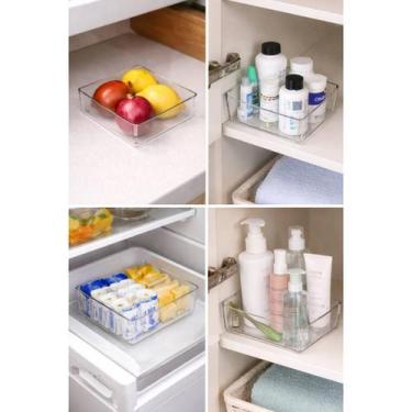 Imagem de Organizador de Gavetas Multiuso Acrílico Empilhável G 23X17,5, 5X5,5Cm