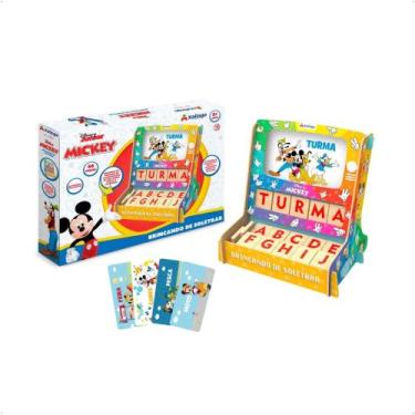 Imagem de Brinquedo Brincando De Soletrar Mickey Disney Jogo Infantil Aprenda as