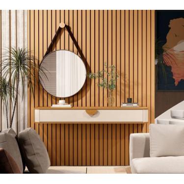 Imagem de Aparador Suspenso Curvo Buriti 120 Cm X 32,5cm X 13cm - JB Bechara