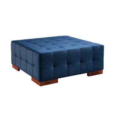 Imagem de Puff para Sala de Estar Linho Karen Azul