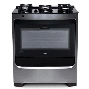 Imagem de Fogão De Piso 5 Bocas Mesa Em Vidro Cfs5 Consul Inox Bivolt