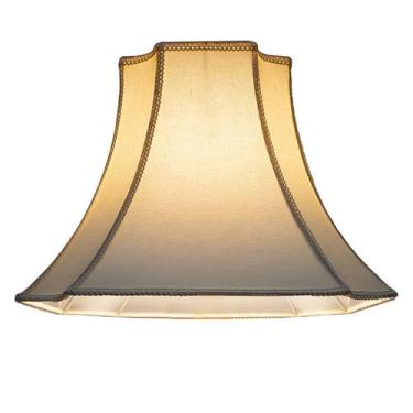 Imagem de Cúpula de Abajur Oitavada 31x21x41 Tecido Algodão Acetato soquete naci