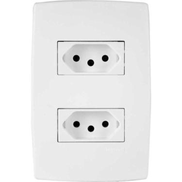 Imagem de Tomada de Embutir Linha Pial Plus Dupla 2 Pinos + Terra 615075 Pial Pl