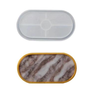 Imagem de Molde De Silicone Oval Para Resina Epóxi, Argila, Bandeja De Armazenam