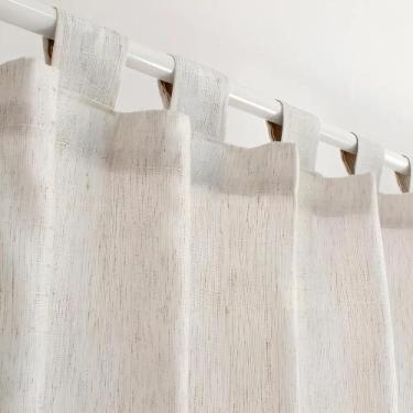 Imagem de Cortina De Cozinha 2,00 X 1,20 Alça Decoração Rustica Linho - Congratu