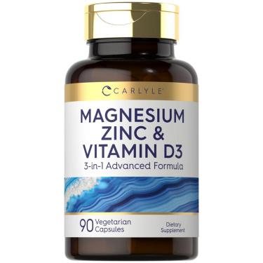 Imagem de Cápsulas Carlyle Magnésio Zinco Vitamina D3 90 Vegetais 3 em 1-Unissex