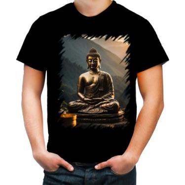 Imagem de Camiseta Colorida Estátua de Buda Iluminado Religião 14 - Kasubeck Sto