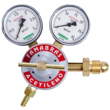 Imagem de Regulador de Pressão Cilindro Acetileno 25 Kgf/Cm2 8 m3/h - FAMABRAS