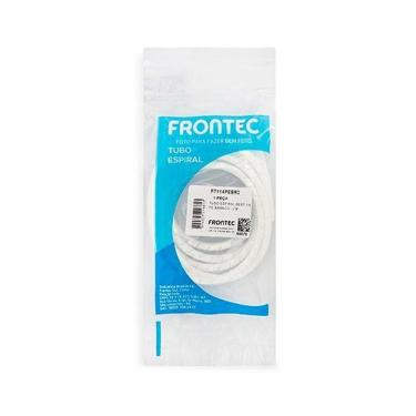 Imagem de Tubo Espiral para Chicotes Elétricos 1-4'' 2 Metros Flexível para Amarração Branco Frontec
