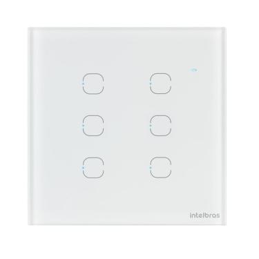 Imagem de Interruptor Smart Wi-Fi Touch EWS 1006 com 6 Teclas e Controle Via Aplicativo com Funçõ...