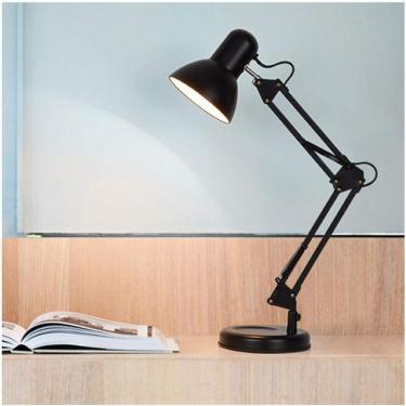 Imagem de Luminária de Mesa Articulada para Escritório e Estudo com Braço Flexível, Base Estável...