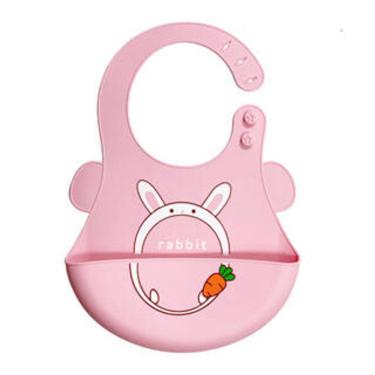 Imagem de Babador Silicone Coelho Rosa- Tudo em Caixa
