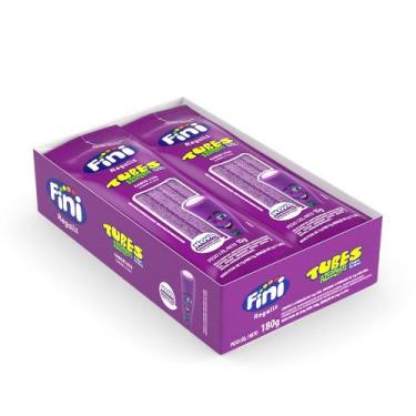 Imagem de Mini Bala de Gelatina Uva Azedinho 15g 12 Unidades Fini Regaliz
