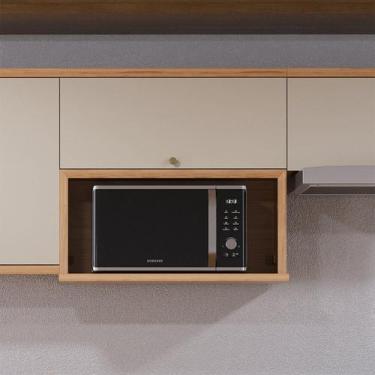 Imagem de Aéreo de Microondas 75x80 Selene Marrom/Jequitibá/Off White Fosco - Li