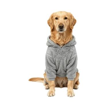 Imagem de Moletom Quente De Lã Para Cães De Porte Médio a Grande, Roupa De Inver