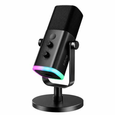 Imagem de Microfone FIFINE_AM8_Preto XLRUSB, com Entrada para Fones e RGB - FFIN