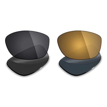 Imagem de 2 pares de lentes polarizadas de substituição da Mryok para óculos de sol Oakley Pit Bull – Opções