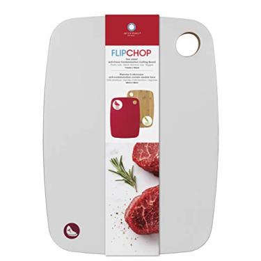 Imagem de Architec FlipChop reversível, tábua de corte de bambu e plástico, 28 cm por 38 cm, branca