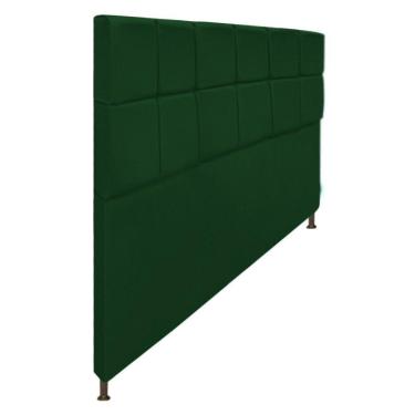 Imagem de Cabeceira Damares 195 Cm King Size Com Botonê Suede Verde