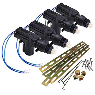 Imagem de ZONETCH Atuador universal de fechadura de porta de alta potência para carro - atuador de fechadura de porta de alta potência resistente de alta potência de qualidade premium (pacote com 4)
