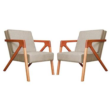 Imagem de Kit 02 Poltronas Decorativas Monalisa para Recepção Suede Cores - DS Estofados