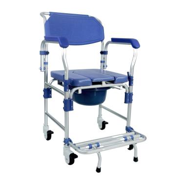 Imagem de Cadeira De Banho Sanitária Alumínio Até 150 Kg D60 Dellamed