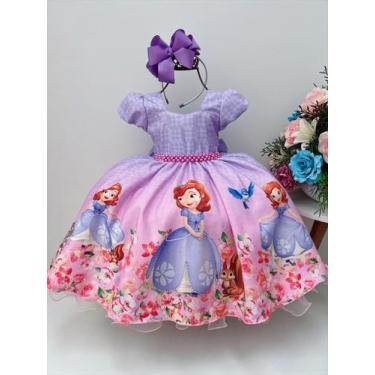 Vestido Infantil Princesa Sofia Tema Aniversario 1 Ao com o Melhor Preço é  no Zoom