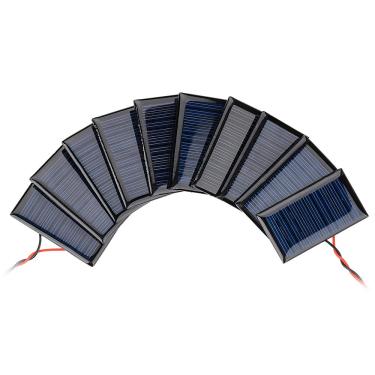 Imagem de Mini painéis solares AOSHIKE 10 peças de 5 V 30 mA para mini células solares de energia solar, faça você mesmo, materiais elétricos, células fotovoltaicas 53 x 30 mm (5V 30 mA 53 x 30 mm)