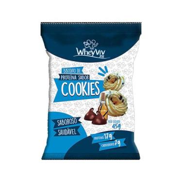 Imagem de Biscoito Fit Cookies Com Whey Protein Wheyviv 45G
