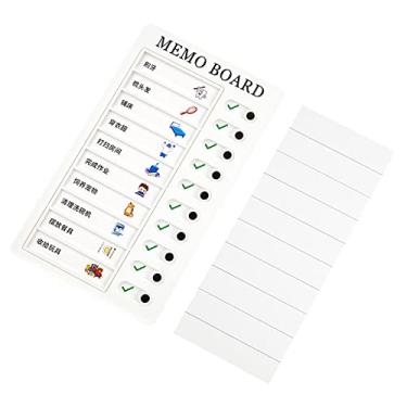 Imagem de Quadro de Lista de Verificação, Arranjo Razoável para Crianças, Lista de Verificação de Tarefas Portátil Com Papel Removível, Cartão de PVC Branco para Crianças, Quadro de Lista (10 folhas de cartão de reposição)