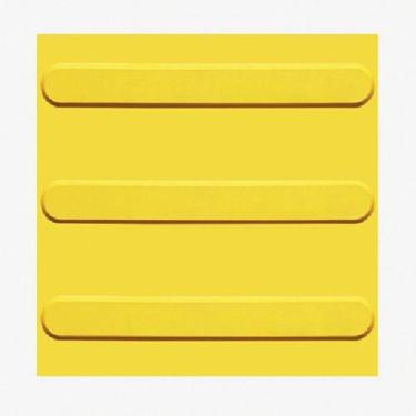Imagem de Piso Tátil Boracha Pvc Direcional Amarelo 16 Peças 1M²