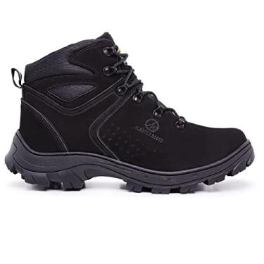 Imagem de Bota Masculina Feminina Coturno Arizon com CA em Couro Legítimo Palmilhas Gel Ortopédica com Selo de Segurança (Preta, br_footwear_size_system, adult, numeric, numeric_43)