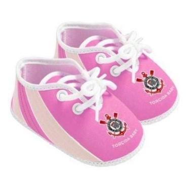 Imagem de Chuteira Bebê Corinthians Rosa Oficial - Torcida Baby