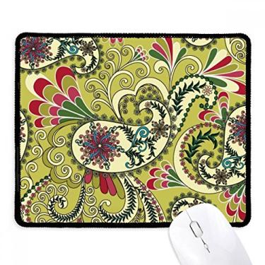 Imagem de Tapete de borracha para jogos com estampa abstrata de penas de pavão