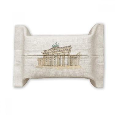 Imagem de Brandenburg Porta na Alemanha Oriental Suporte de capa de papel de tecido de algodão saco de linho