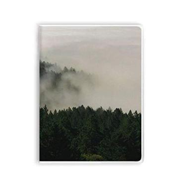 Imagem de Diário de capa macia Mountain Fog Forest Cloud Sky Caderno de goma