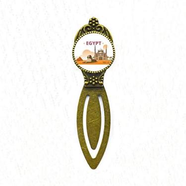 Imagem de Marcador de página retrô com estampa de pirâmide da Cidade, Esfinge, Egito