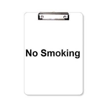 Imagem de Placa de suporte com símbolo de aviso para não fumar, pasta, bloco de notas A4