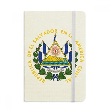 Imagem de Caderno com emblema Nacional de San Salvador El Salvador com capa dura em tecido oficial diário clássico