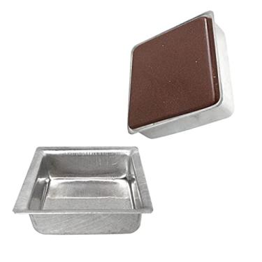 Imagem de Forminhas Pão de Mel Quadrado nº 2 Fundo Fixo Alumínio Fest Formas 12 pçs