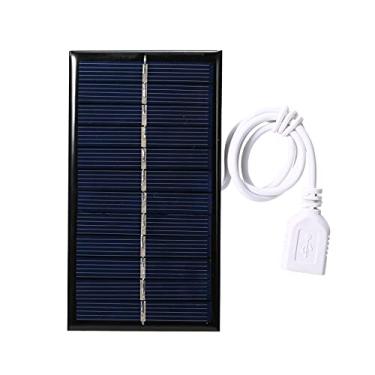 Imagem de Chusui Painel solar pequeno de 1W 6V com USB DIY Polissilício Célula solar de silício à prova d'água Painel solar de energia portátil de acampamento para Power Bank Mobile Phone CL