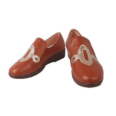 Imagem de COSGOGO Jogo de anime Genshin Impact Hu tao Cosplay Sapatos de Halloween Carnaval Roupa Feminina Anime Cosplay Sapatos RPG, Azul, 5