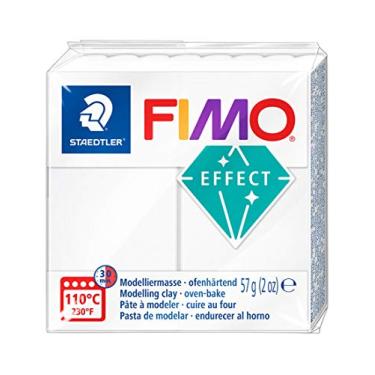 Imagem de STAEDTLER Massa de Modelar Profissional FIMO Effect 57g (1 Unidade) Translucido Branco - 8020-014 - Argila Polímera Para Biscuit que Endurece no Forno – Ideal para Artesanato, Miniaturas e Bijuterias