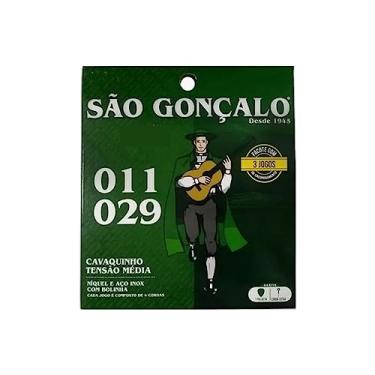 Imagem de Kit com 3 Encordoamentos para Cavaco São Gonçalo Níquel 011-029