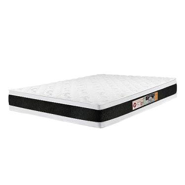 Imagem de Cama Box Casal Premium com Baú Branco com Colchão Black White D45 Branco