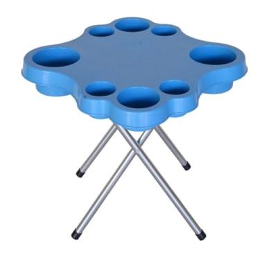Imagem de MESA PETISQUEIRA DESMONTÁVEL COM PÉS GALVANIZADOS AZUL