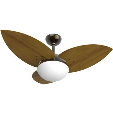 Imagem de Ventilador De Teto Lótus 1025 3 Pás MDF Na Cor Fumê Verniz e Imbuia Potente Silencioso Luxo Infinity - 127v ou 220v (220v Fumê com 3 Pás MDF Imbuia)