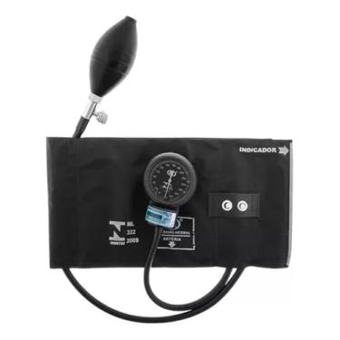 Imagem de Aparelho De Pressão Esfigmomanômetro Bic Fecho Metal Preto