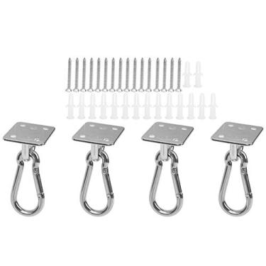 Imagem de Parafuso de Olho de Rede, H, Ganchos de Balanço Resistentes de Aço Inoxidável, Kit de Suspensão de Montagem na Parede do Teto para Rede
